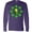 Purple, variant on Inktastic St. Patricks Day Shamrocks and Hat Long Sleeve T-Shirt