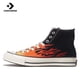 thumbnail image 1 of Zapatillas de lona ligeras y resistentes al fuego Converse CTAS 70 Hi de los años 70, de caña alta, para hombre y mujer, con costuras negras y rojas, 1 of 4