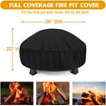 thumbnail image 3 of Dinosam Fire Pit Cover Round for Gas Fire Pit Cover Fits 32/34/36 in Outdoor Fireplace Cover with Adjustable Drawstring and a Storage Bag,36" x20"Outdoor Fire Pit Cover,Waterproof,Dust Proof,Anti UV, 3 of 9