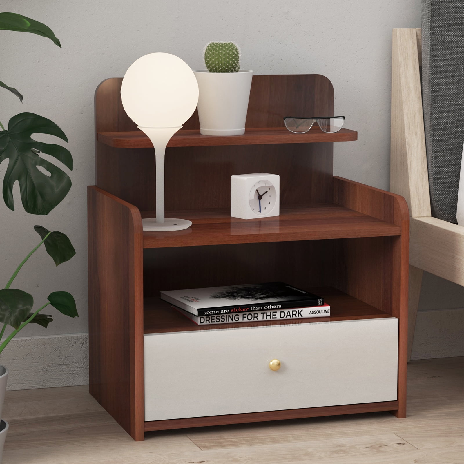 Kadyn Modern 24" Nightstand, Nightstand Side Table with Drawer, Night Table for Bedroom,Brown