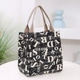 thumbnail image 4 of Women High Capacity Canvas Cartoon Pictures Lunch Bag Mommy Bag Printed Handbag Tote Bags 3, 4 of 8