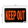 thumbnail image 3 of (5 pack) Hy-Ko 8.5 x 12 inch Plastic Keep Out Sign, Weather Resistant, Bold Orange and Black Color, 3 of 10