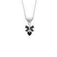 thumbnail image 2 of Delight Jewelry Acrylic 5/16" Black Heart Black Bow Heart Necklace, 2 of 4