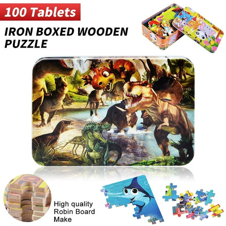 Jigsaw Puzzles for Kids Ages 8-10 Children Wooden Puzzle 50 Pieces  Educational Cartoon Puzzle Game Kids Toys Wooden