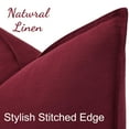 thumbnail image 4 of decorUhome Throw Pillow Covers 20x20 inch, Decorative Linen Pillow Covers for Couch, Farmhouse Set of 2 Pillow cases for Sofa, Wine Red, 4 of 9