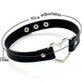 thumbnail image 5 of Women Gothic Collar Necklaces Fashion and Adjustable PU Leather Heart Choker Necklace Hip Hop Jewelry, 5 of 5
