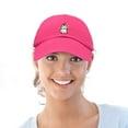 thumbnail image 5 of DALIX Adorable Unicorn Bunny Hat Womens Embroidered Baseball Cap in Hot Pink, 5 of 6