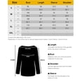 thumbnail image 4 of TWZH Women Solid Color Deep V Neck Long Puff Sleeve Pleated Casual Blouse Tops, 4 of 4