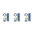thumbnail image 4 of ziyahi 100PCS VER008C Riser Card USB3.0 PCI PCIE PCI-E 1X To 16X Extender 60CM 008C Riser Adapter With LED For GPU 3Set, 4 of 6