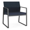 thumbnail image 1 of Fauteuil d'Invité Surdimensionné Gansett pour Réception et Attente / Acier Charbon / Bleu / Bleu, 1 of 5