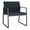 Castillo Batik, variant on Gansett Reception Waiting Oversize Guest Chair / Charcoal Steel / Blue