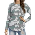 thumbnail image 3 of Hauts à Manches Longues Imprimé Camouflage pour Femmes, 3 of 7