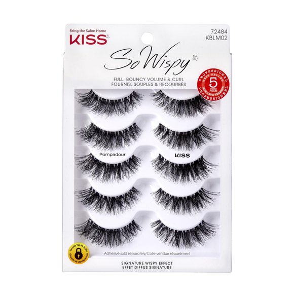 KISS So Wispy Pompadour, 5 Pairs