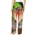 thumbnail image 2 of JUNZAN Cobra Snake Women's Pajama Pants Drawstring Comfy Sleep Bottoms with Pockets-Small, 2 of 7