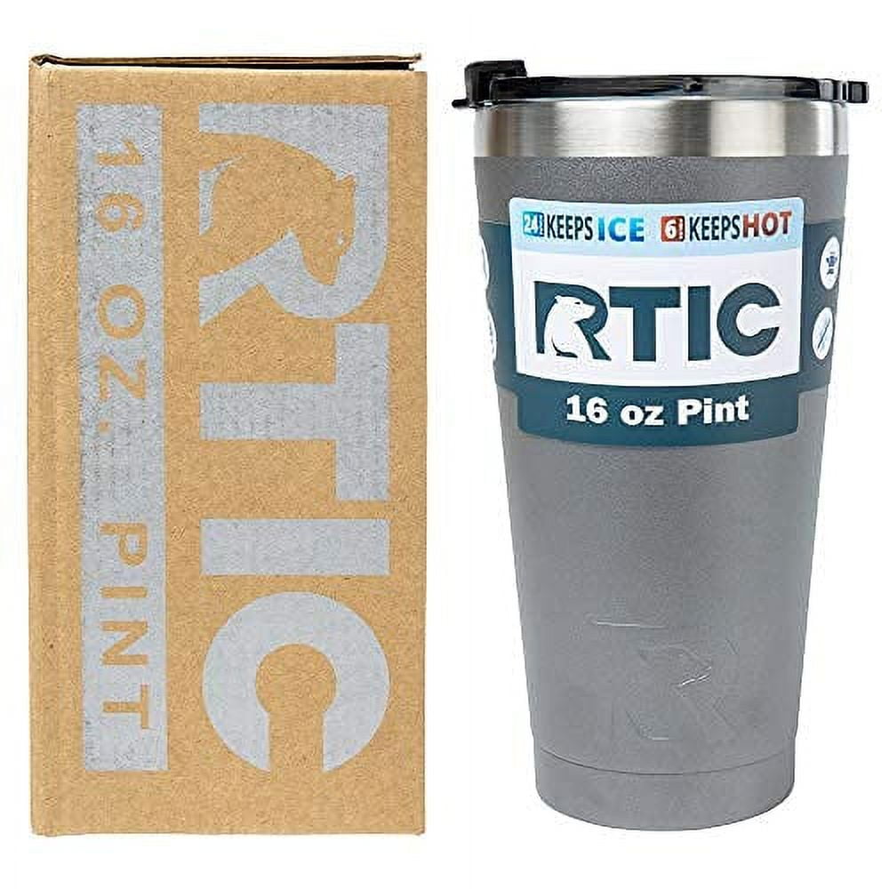 RTIC 16 oz Coffee Travel Mug with Lid and Handle, Stainless Steel  Vacuum-Insulated Mugs, Leak, Spill Proof, Hot Beverage and Cold, Portable  Thermal Tumbler Cup for Car, Camping, Freedom Blue 