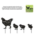thumbnail image 4 of De Decoración Hueca De Metal Para Jardín, Gallina, Pollo, Estilo Retro Negro, Patio Creativo, Familia De Pollos, Jardín, Césped, Adornos De Pollo 4 Uds. Yuarrent HA017482-00, 4 of 7