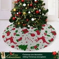 thumbnail image 6 of FMSHPON Snowflake Santa Xmas Tree Xmas Christmas Tree Skirt Stand Mat for Holiday Party Decoration Indoor Outdoor 36 inches, 6 of 6