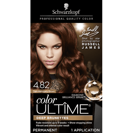 Schwarzkopf Color Ultime Permanent Hair Color Cream, 4.82 Dark Mahogany (Best Quality Hair Colour)