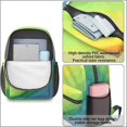 thumbnail image 4 of 17 Inch Lightweight Backpack,PVC Waterproof Oxford Fabric, Ergonomically Designed, with Large Capacity, Vibrant Rainbow Print, 4 of 5