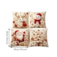 thumbnail image 2 of Christmas Throw Pillow Covers 18x18 Inch Set of 4 for Winter Holiday Sofa Couch Decoration, S, 2 of 6