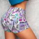 thumbnail image 4 of Balery Eiffel Tower and Hearts Pantalones cortos de entrenamiento estampados para mujer, sin costuras, ajustados, para gimnasio, yoga, correr, deportes, ejercicio activo, fitness.-XX-Large, 4 of 8