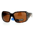 thumbnail image 1 of SA106 Polarized Lens Oversize Rhinestone Bling Iced Out Womens Sunglasses Tortoise, 1 of 3