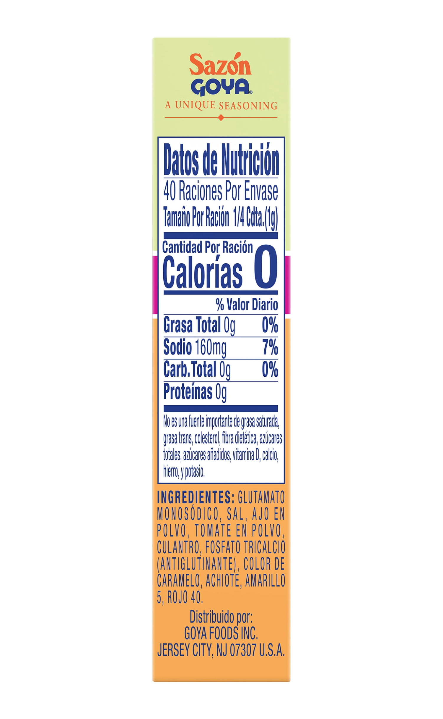 (7 pack) GOYA Sazon with Cilantro & Tomato, 1.41 oz