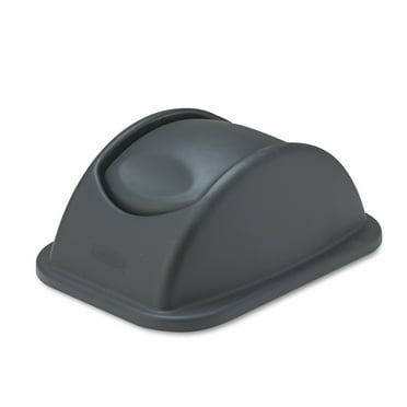 Rubbermaid Rectangular Free-swinging Plastic Lids, Black Rcp306600bk