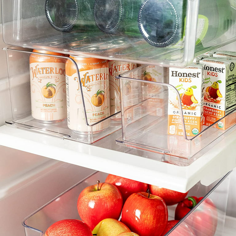 Set Of 7 Fridge Organizer Stackable Refrigerator Organizer Bins with Lids,  Kitchen Organization and Storage Clear Plastic Storage Bins, BPA-Free