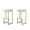 White, variant on Dorrington Modern Faux Leather Backless Bar Stool in Gray/Gold (Set of 2)