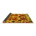 thumbnail image 2 of Ahgly Company Indoor Round Abstract Yellow Modern Area Rugs, 7' Round, 2 of 4