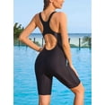 thumbnail image 2 of Women's Boyleg One Piece Swimsuit Racerback Athletic Bathing Suit, 2 of 7