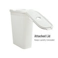 thumbnail image 5 of Mind Reader 40L Slim Laundry Hamper, Clothes Basket, Lid, Wicker Design, Plastic, 18"L x 10.4"W x 23.5"H, White, 5 of 7
