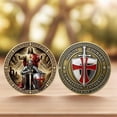 thumbnail image 4 of KOYPTL Steel Helm Knight Cross Challenge Coin | Chivalric Valor & Sacred Shield Medallion | Knights Templar Historical Token | Sacred Commemorative Gifts for Men Collectors,Historians,and Enthusiasts, 4 of 8