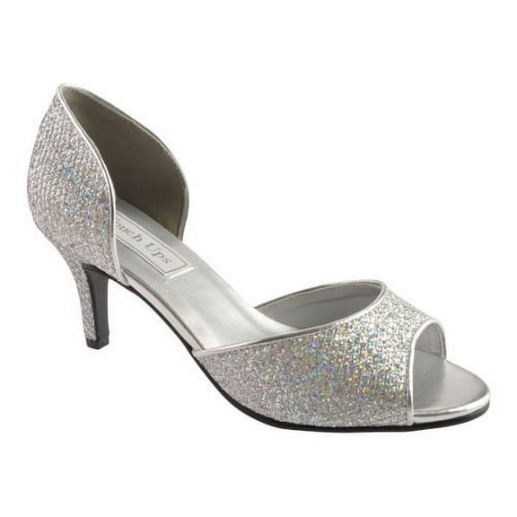 touch ups women's jolee pump,silver glitter,9.5 w us