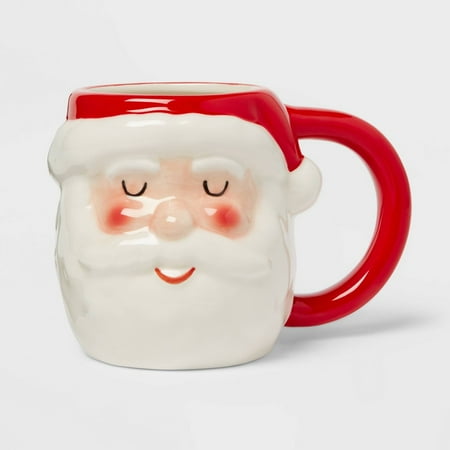 

16oz Earthenware Figural Santa Mug - Threshold