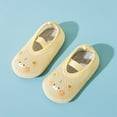 thumbnail image 2 of AJTQTH Toddler Shoes Cotton Soft Soled Non-Slip Walking Shoes Mesh Breathable Non-Slip Baby Shoes Cute Cartoon Animals Print Shoes for Pre-Walkers Yellow L, 2 of 3