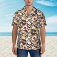 thumbnail image 4 of Lsque lips record rock Skull pattern Hawaiian Shirt for Men, Unisex Summer Beach Casual Short Sleeve Button Down Shirts-3X-Large, 4 of 9