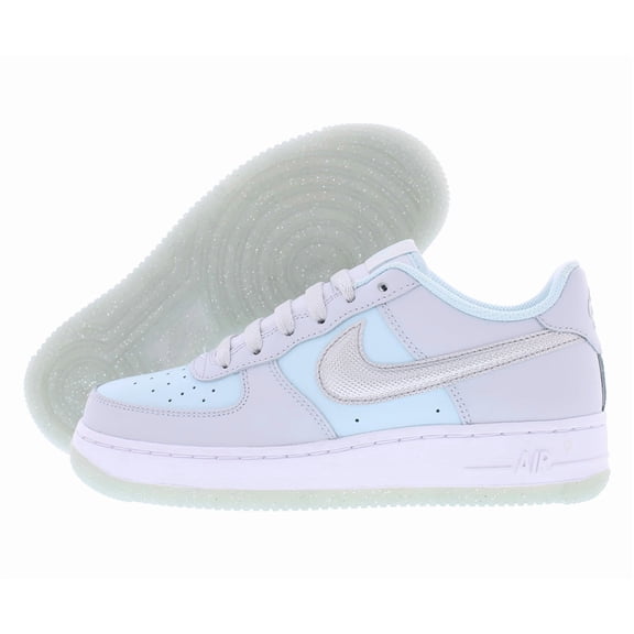 Nike Air Force 1 Leather GS Girls Shoes Size 6.5, Color: Pure Platinum/Metallic Silver
