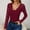 Red, variant on Delayuji Women's Long Sleeve Shirt Basic Layer Spring Solid Color V Neck Lace Mesh Sleeve Splicing Slim Fit Long Sleeved T Shirt Green