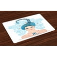 thumbnail image 1 of Zodiac Scorpio Placemats Set of 4 Young Astrology Lady with Blue Hair as Scorpion Tail and Floral Details, Washable Fabric Place Mats for Dining Room Kitchen Table Decor,Multicolor, by Ambesonne, 1 of 4