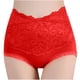 thumbnail image 2 of Puntoco Ropa interior para mujer, calzoncillos de encaje de color liso con flores, cintura alta, alta elasticidad, talla grande, bragas que levantan el abdomen y los glúteos, 2 of 3