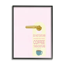 Stupell Do Not Disturb Unless Coffee Phrase Inspirational Painting Black Framed Art Print Wall Art