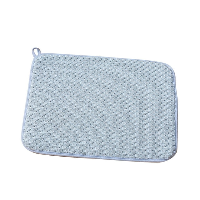 Dsscvnef Microfiber Kitchen Drying Mat Heat Absorbent Countertop Placemat Non Utensils Drain Household 45x60cm