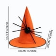 thumbnail image 3 of 2026 Halloween Indoor Decorations Piece Classic Pointed Wizard Hat With Black Bug Ornament Non Woven Fabric For Adult Kid Role Outfit Halloween Party Dress Up And Holiday Wear Accessories, 3 of 7