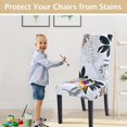 thumbnail image 5 of Dining Room Chair Covers Slipcovers Set of 6, Spandex Super Fit Stretch Removable Washable Kitchen Parsons Chair Covers Protector for Dining Room,Hotel,Ceremony(Flower Pattern11), 5 of 6