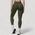 thumbnail image 4 of Women's Seamless High Waist Compression Leggings with Sculpting Back Detail and Stretch Knit Fabric - Medium, Olive Green, 4 of 5