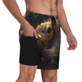 thumbnail image 2 of Balery Adorable Otter Pair Hug Bañador para hombre, shorts de playa de secado rápido con entrepierna y forro de compresión-Large, 2 of 6