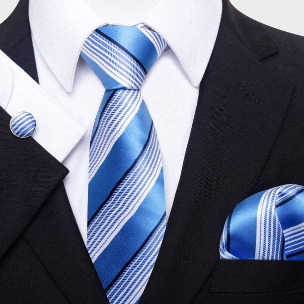 Conjunto de combinación de corbata y gemelos para hombre, estilo formal, de negocios, de noche, a la moda