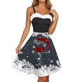 thumbnail image 1 of Daznico Décorations de Noël, Robe de Soirée Formelle Élégante avec Imprimé en Verre Unique et Design de Col Spécial pour Tenue de Fête pour Femmes, 1 of 4